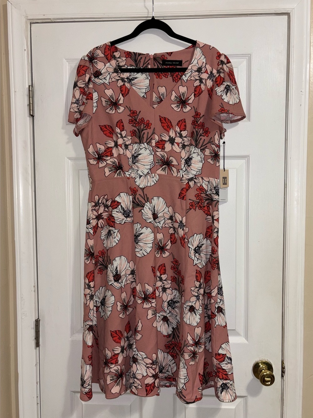 Ivanka Trump Georgia Peach Midi Dress Size 14 NWT